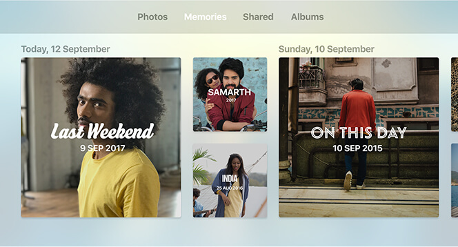 Apple TV 4K Photos and Videos Memories