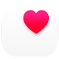 Health app icon, a pink heart in a white box