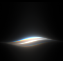 A multi-colored wave of light