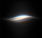 A multi-colored wave of light
